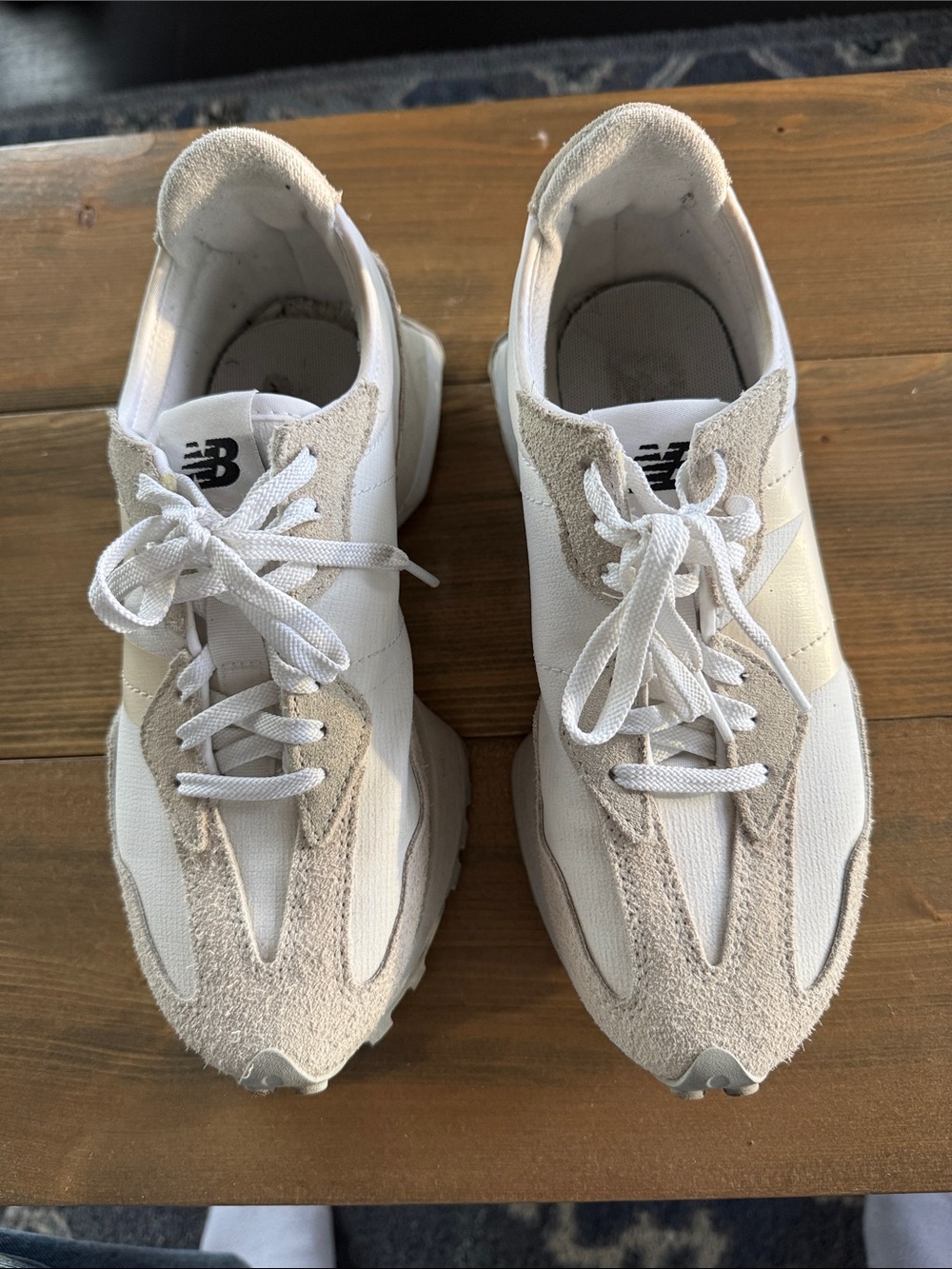 New Balance 327 Women's White and Cream Retro Runner Sneakers